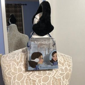 From The Blue Black Ear Warmers